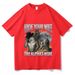 Hide Your Wife, Alpha Werewolf Is Coming! Funny Werewolf Meme T-shirt, Trendy Casual Hip-hop Women's Short-sleeved Shirt.Y2K Top_ecoleips.com