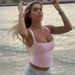 Women's Clothing 2025 Summer New Fashion Square Neck Plaid Print Slim Fit Cropped Tank Top Wholesale For_ecoleips.com