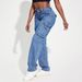 2025 new cross border foreign trade American retro mid waist multi pocket workwear jeans for women casual straight pants_ecoleips.com