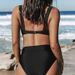 Push-Up Bikini Set – High Waist Triangle Top & Brazilian Cut Bottoms | Quick-Dry Nylon Blend, Tummy Control & Adjustable Straps_ecoleips.com