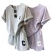 Women's Clothing Korean Style Casual Sportswear Set Summer Fashionable Loose Plus Size Two Piece Outfit With Short Sleeve Top And Shorts For Running_ecoleips.com