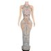 Elegant Evening Gown For Women Halter Neck Design Niche High End Fashion Style For Emcees And Socialites_ecoleips.com