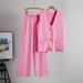 Fashion Suits For Women Summer New European And American Sleeveless Large Button Sweater Top Straight Wide Leg Pants Two Piece Suit_ecoleips.com