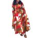 Women's plus Size Long Skirt Autumn Winter Fashion Lace African Style Temperament Dress New 2023 Foreign Trade_ecoleips.com