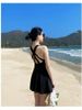 Women's Swimsuit Halter Neck Bikini New Sexy And Fashionable Black Swimsuit SlimmingOne-piece Swimsuit_ecoleips.com