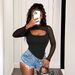 Fall Sexy Mesh-Panel Jumpsuit – Sleeveless Low-Cut Bodysuit With Sheer Inserts, Streetwear & Clubwear (XS-L, Black/Wine/White/Mocha)_ecoleips.com