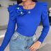 Women's Clothing Wooden Ear Edge Decoration Three Dimensional Flower Round Neck Woolen Top_ecoleips.com