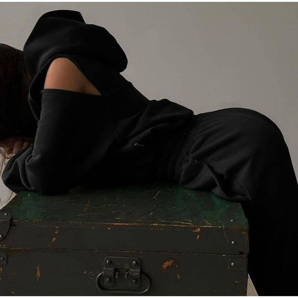 Women's Clothing Two Piece Sports Navel Baring Hooded Sweatshirt Wide Leg Trousers Suit Women_ecoleips.com