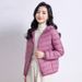 Ultra-Lightweight Women's Hooded Down Jacket With 90% White Duck Down, Slim Fit, Short Length, Zipper Closure, Plus Size Available (S-4XL)_ecoleips.com