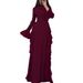Cross-border 2026 New Model European And American Women's Elegant Casual High-waisted Solid Color_ecoleips.com