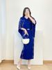 Miyake Women's Pleated V Neck Dress Elegant High End Loose Batwing Sleeve Mid Length Summer Style Versatile New Dress_ecoleips.com