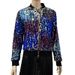 European And American Foreign Trade New 's Top Fashion Gold Sequin Personality Short Zipper Jacket Coat For_ecoleips.com