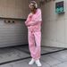 Women's Long Sleeve Stand Collar Two-Piece Set Casual Sportswear Stylish Autumn Winter Outfit_ecoleips.com