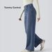 Cross Border Foreign Trade Popular High Waisted Elastic Jeans For Women's Loose Wide Leg Pants In European And American Plus Sizes_ecoleips.com