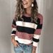 Women's Clothing Oversized Striped Knit Sweater - Soft Breathable Pullover With Relaxed Fit (S-3XL, Grey)_ecoleips.com