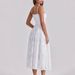 Women's French Elegant Lace Panel Belted Halter A-Line Maxi Dress – Sweet Countryside Summer Gown_ecoleips.com