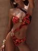 Women's Clothing Sexy Hollowed Out Off-Shoulder Bikini Solid Color Trendy Swimwear For Women Resort Style_ecoleips.com