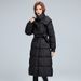 Knee-Length Quilted Puffer Coat With Hood – Women’s Thickened Winter Jacket, Slim-Fit Oversized Silhouette (L-4XL, Black/Taupe/Khaki/Army Green)_ecoleips.com