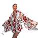 Summer Women's Large Size Shirt Dress Fresh Sweet Print Lantern Sleeves Loose Short Skirt Clothing_ecoleips.com