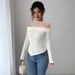 European And American Cross-border Ins 2026 New Lace Stand-up Collar Spliced Fashion T-shirt With Corsage For_ecoleips.com