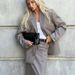 European American Style 2026 Spring Autumn New Fashion High-end Women's Outfit, Back-slit Skirt And Striped Blazer_ecoleips.com