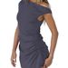 Spring Summer Slim Off-Shoulder Dress Sexy Hip Wrapped Pleated Y2K Short Skirt Drawstring Style For Women_ecoleips.com