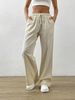 Women's Clothing New Straight Loose Casual Trousers Loose Casual Trousers Mid Waist Solid Color Versatile Wide Leg Trousers_ecoleips.com