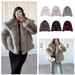 Women's Faux Fox Fur Coat Winter Elegant Faux Fur Jacket With Lapel Loose Fit Stylish Outerwear_ecoleips.com