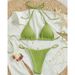Women's Clothing Sexy Bikini Swimsuit Female Sexy Three Point Solid Color Tight Tie Beach Hot Spring Swimsuit_ecoleips.com
