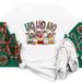 European And American Cross-border Foreign Trade Women's Clothing Christmas Merry Round Neck Printed Ladies Short Sleeve_ecoleips.com