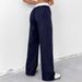 AC792 Cross-Border Color-Block Sports Loose Straight-Leg Versatile Wide-Leg Trendy Women's Casual Pants_ecoleips.com