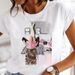 Independent Brand Tops, Letter-print High-heeled Shoes, Women's Short-sleeve T-shirts_ecoleips.com