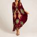 Women's Spring V-Neck Printed Loose Fashion Dress_ecoleips.com