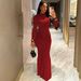 Women's Slim Pleated Round Neck Long Sleeve Dress American Style Hot Selling Autumn Fashion Temperament Clothing_ecoleips.com