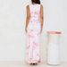 Women's Slim Fit Maxi Dress Spring Summer New European American Style Fashionable Elegant Printed Drop Neck Resort Dress_ecoleips.com