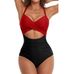 Women's Clothing One Piece Swimsuit Ladies Sexy Hollow Bikini Backless Tight Strap Swimsuit_ecoleips.com