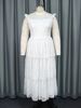 Women's Clothing New See Through Sleeves Half High Collar Lace Skirt Party Banquet Elegant Style Dress Dresses_ecoleips.com