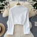 Women's Clothing High Class Lady Style Pearl Bow Short Jacket_ecoleips.com