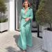 Women's Clothing Summer New Temperament Long Sleeved Tops Wide Leg Pants Fashionable Two Piece Suits For Women_ecoleips.com