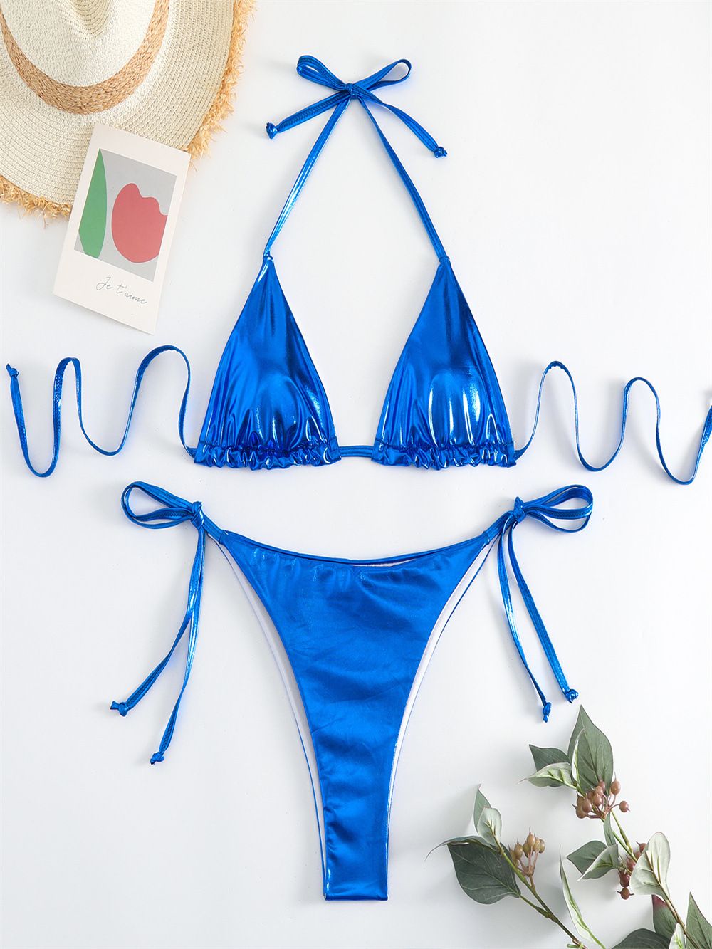 Women's Clothing Split Bikini Multi Color Hot Stamping Swimsuit Fashion Swimsuit_ecoleips.com
