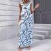 Women's Ethnic Style Printed Pant Set Sleeveless Irregular Vest And Full-Length Pants Casual Fashion Spring/Autumn Wear_ecoleips.com
