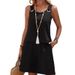 Women's Clothing Spring/Summer Elegant Two Piece Set For Women Round Neck Solid Color Style Spring Summer Sleeveless Shorts Set_ecoleips.com