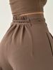 Women's Casual Spot Design High Waist Lace Up Slim Straight Trousers_ecoleips.com