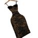 Women's Leopard Print Dress Slimming Bodycon Midi with Lace Trim Sexy Elegant Style Perfect for Dates And Commuting_ecoleips.com