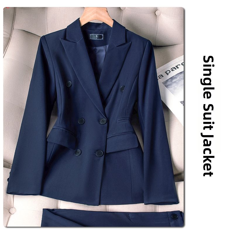 Women's Professional Suit Set – Slim-Fit Blazer & Trousers For Business & Interviews (Red, Black, Blue, Green)_ecoleips.com