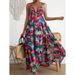 New European And American 2025 Summer Loose Casual Suspenders Sleeveless Printed Dress For Women_ecoleips.com
