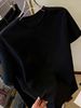 Women's Fresh Solid Crew Neck Tee, Loose Soft Casual Top For Summer Office Commuting & Afternoon Tea Dates_ecoleips.com