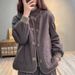 girl Big Cut Label Brand Lightweight Cotton-Padded Jacket Women Winter Short Casual Color-Block Button Thickened Coat Warm_ecoleips.com