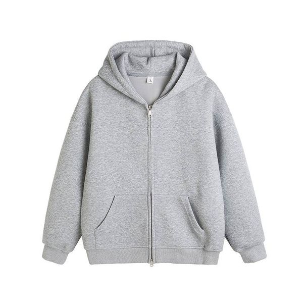 Unisex Oversized Velvet Cardigan Sweater - Cozy Winter Couple Jacket With Lazy Style, Trendy Plush Fabric For Men & Women_ecoleips.com