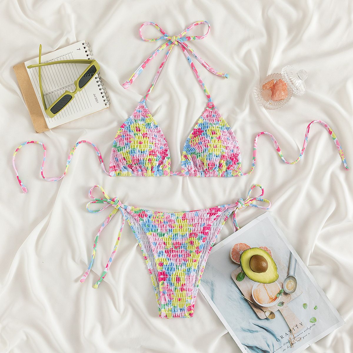 Women's Clothing New Swimsuit Split Printed Sexy Bikini Swimsuit_ecoleips.com